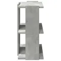 Bibliothèque à 3 niveaux gris béton 60x30x60 cm bois ingénierie