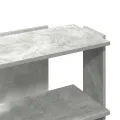 Bibliothèque à 3 niveaux gris béton 60x30x60 cm bois ingénierie