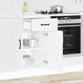 Armoire de cuisine Kalmar blanc bois d'ingénierie