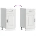 Armoire de cuisine Kalmar blanc bois d'ingénierie