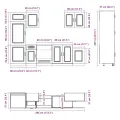 Ensemble d'armoires cuisine 7pcs Kalmar blanc bois d'ingénierie
