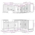 Ensemble d'armoires de cuisine 11 pcs Kalmar bois d'ingénierie