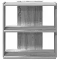 Bibliothèque 3 niveaux sonoma gris 60x30x60cm bois d'ingénierie