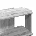 Bibliothèque 3 niveaux sonoma gris 60x30x60cm bois d'ingénierie