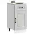Armoire de cuisine Kalmar gris béton bois d'ingénierie
