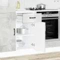 Armoire de cuisine Kalmar gris béton bois d'ingénierie