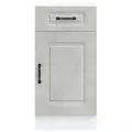 Armoire de cuisine Kalmar gris béton bois d'ingénierie