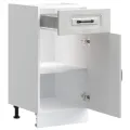Armoire de cuisine Kalmar gris béton bois d'ingénierie