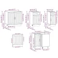 Ensemble d'armoires de cuisine 11 pcs Kalmar bois d'ingénierie