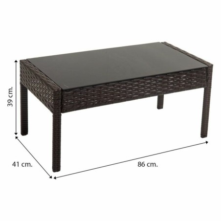 Conjunto de Mesa con 2 Sillones Alexandra House Living Marrón 4 Pieza