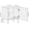Tables de chevet 2 pcs 40x33x46 cm bois de manguier solide