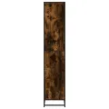 Bibliothèque chêne fumé 80,5x35x170,5 cm bois d'ingénierie