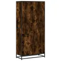 Bibliothèque chêne fumé 80,5x35x170,5 cm bois d'ingénierie