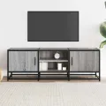 Meuble TV sonoma gris 120x35x41 cm bois d'ingénierie et métal