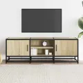 Meuble TV chêne sonoma 120x35x41 cm bois d'ingénierie et métal