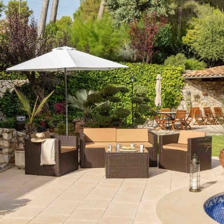 Garden furniture Alexandra House Living Brown 65 x 45 x 75 cm 4 Pieces