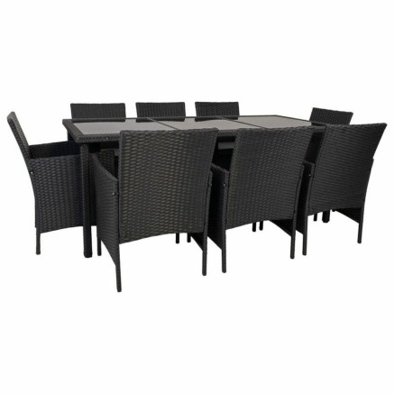 Meubles de jardin Alexandra House Living Noir 61 x 85 x 58 cm 9 Pièce