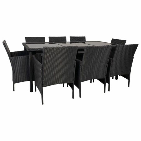 Muebles de Jardín Alexandra House Living Negro 61 x 85 x 58 cm 9 Piez