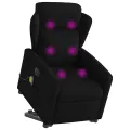 Fauteuil inclinable de massage électrique Noir Tissu