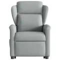 Fauteuil inclinable de massage électrique Gris clair Tissu