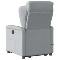 Fauteuil inclinable de massage électrique Gris clair Tissu