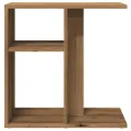 Table d'appoint chêne artisanal 50x30x50 cm bois d'ingénierie