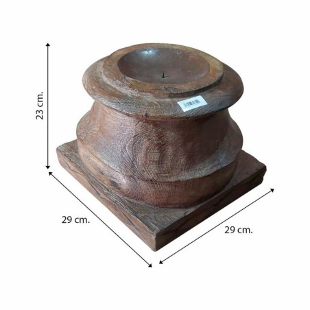 Candlestick Alexandra House Living Brown Acacia Mango wood 29 x 23 x 2