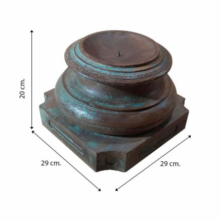 Candlestick Alexandra House Living Brown Acacia Mango wood 29 x 20 x 2 2