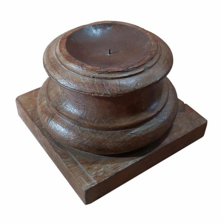Candlestick Alexandra House Living Brown Acacia Mango wood 28 x 20 x 2