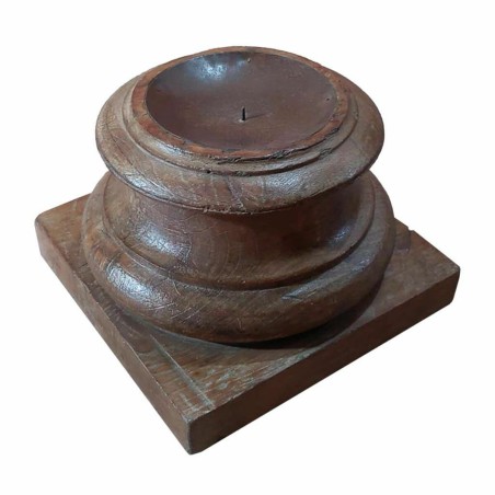 Candlestick Alexandra House Living Brown Acacia Mango wood 28 x 20 x 2