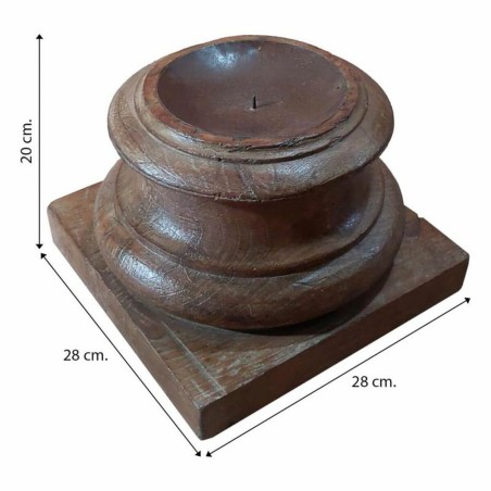 Candlestick Alexandra House Living Brown Acacia Mango wood 28 x 20 x 2