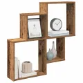  Étagère murale vieux bois 80x15x78,5 cm bois d'ingénierie