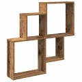  Étagère murale vieux bois 80x15x78,5 cm bois d'ingénierie