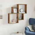  Étagère murale vieux bois 80x15x78,5 cm bois d'ingénierie