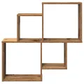  Étagère murale vieux bois 80x15x78,5 cm bois d'ingénierie