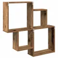  Étagère murale vieux bois 80x15x78,5 cm bois d'ingénierie