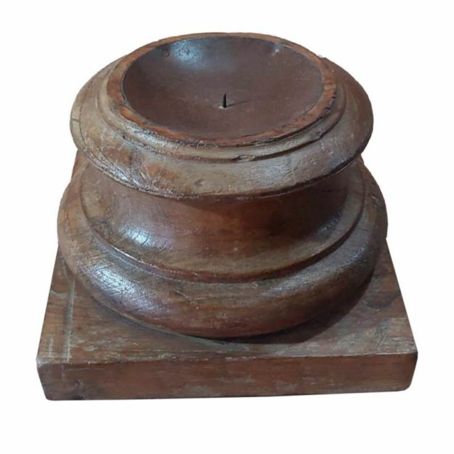 Candlestick Alexandra House Living Brown Acacia Mango wood 28 x 20 x 2