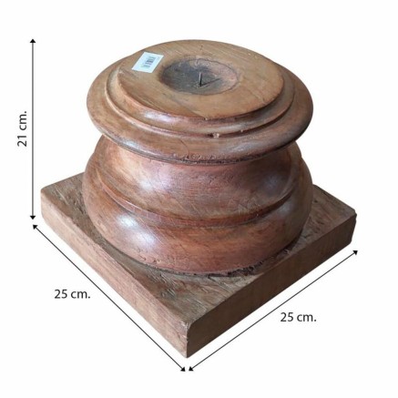 Candlestick Alexandra House Living Brown Acacia Mango wood 25 x 21 x 2 2