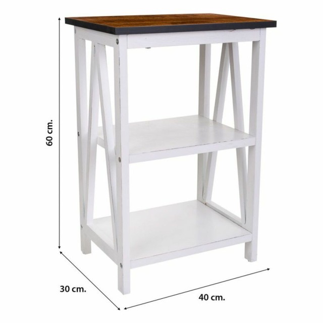 Étagère Alexandra House Living Blanc Bois de paulownia Bois MDF 30 x