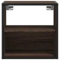 Table de chevet murale chêne marron 40x31x39,5 cm