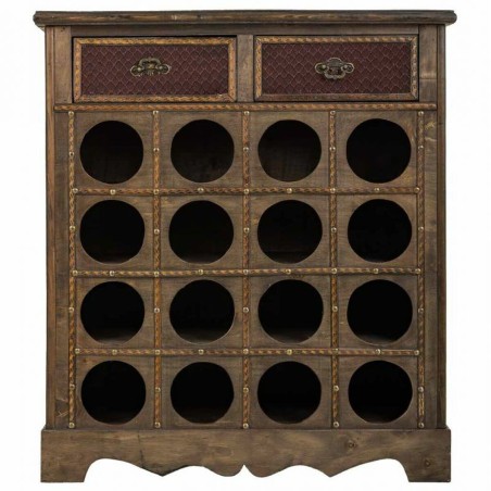 Flaschenregal Alexandra House Living Braun Holz Metall 31 x 69 x 63 cm