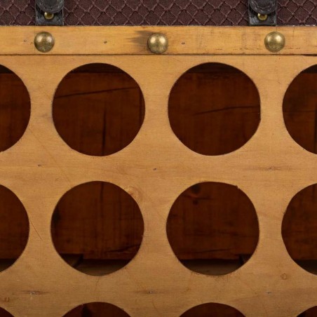 Botellero Alexandra House Living Marrón PVC Madera Metal Tela 28 x 59