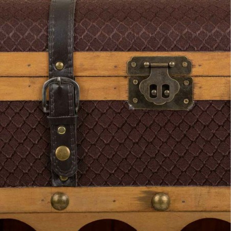 Bottle rack Alexandra House Living Brown PVC Wood Metal Cloth 28 x 59