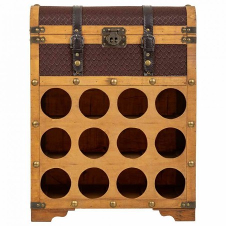 Bottle rack Alexandra House Living Brown PVC Wood Metal Cloth 28 x 59