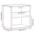 Table de chevet murale chêne sonoma 40x31x39,5 cm