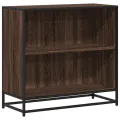 Bibliothèque chêne fumé 60x35x76 cm bois d'ingénierie