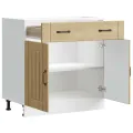 Armoire de cuisine Lucca chêne sonoma bois ingénierie