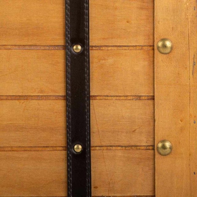 Maleta decorativa Alexandra House Living Marrón PVC Madera Metal Vint