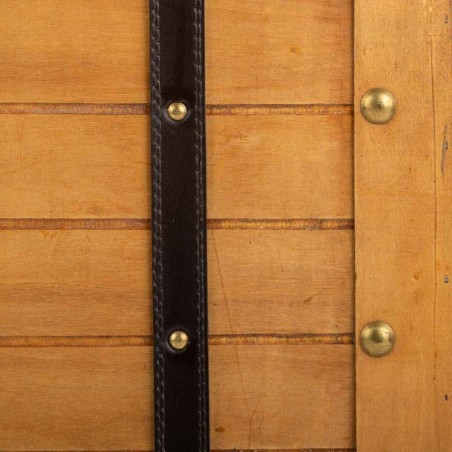 Maleta decorativa Alexandra House Living Marrón PVC Madera Metal Vint