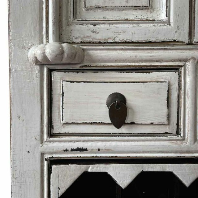 Portabottiglie Alexandra House Living Bianco Legno Legno di olmo 45 x